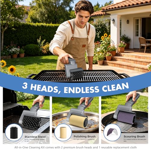Electric Grill Brush, Cordless BBQ Cleaner