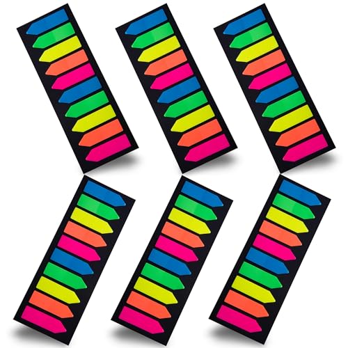 Ericter 1200 Pcs Sticky Tabs Page Markers Sticky Index Tabs, Arrow Flag Tabs - 10 Primary Color Tabs Page Flag Markers Bookmarks Book Tabs for Annotating Books - color: Arrow, size: 1200