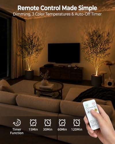 EZVALO 2-Pack Spotlight Indoor, Rechargeable Battery Picture Lights, Wireless Uplights with Remote, Dimmable, ⁠3 Color Temperatures⁠, Timer, Accent Lighting for Plants, Trees, Art, Displays - color: Black