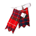 Kilt Flashes for Men with Heavy Buckle Adjusters, Plain & Tartan Kilt Sock Flashes. - color: Fraser