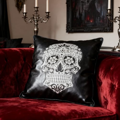 TIAMECH A4 Reusable Mandala Sugar Dead Skull Stencil for Painting - style: Mandala Skull