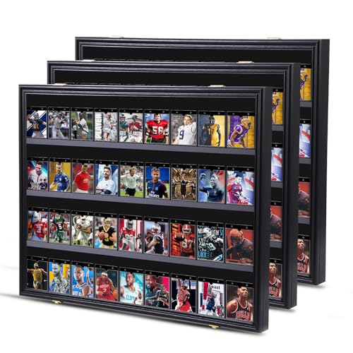 Nice C Sport Card Display Case, Graded Card Display Frame(Horizontal 3Pack) - size: 3 Pack