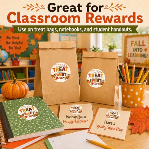 Fall Stickers for Gift Bags, 60Pcs A Little Fall Treat for Someone Sweet Labels, Autumn Gift Stickers for Goodie Bags, Candy Boxes, Thanksgiving Favors, Bakers, Teachers, Hosts, Small Shops - style: Autumn stickers