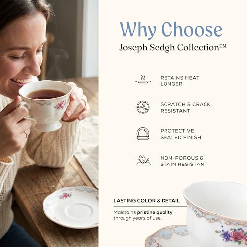 Joseph Sedgh Collection Romantic Bloom Bone China Dinnerware Set, 57-Piece - size: 57 Piece Set