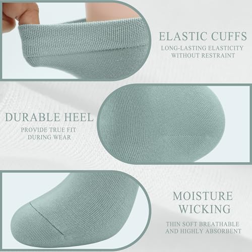 Women Thin Socks Rayon Bamboo Ankle Silky Quarter Anti Odor Casual Summer Socks 6 Pairs - color: Assorted 4, size: 8-11