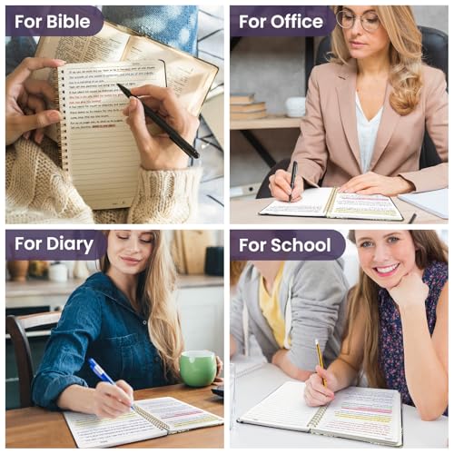 Taja Spiral Lined Journal for Women, Pretty Hardcover Journal Notebook, A5 - color: W-Colorful Grove