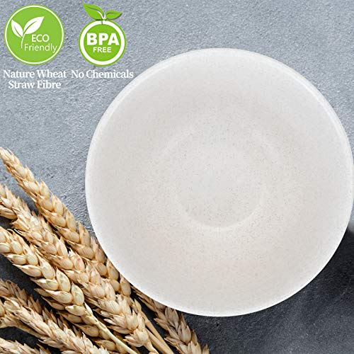 Homestockplus Unbreakable Cereal Bowls 30 OZ Ramen Bowl Microwave and Dishwasher Safe BPA-Free Eco-Friendly Deep Soup Bowl for Cereal, Salad, Soup, Rice（NOT CERAMIC） [Set of 8] - color: Beige, size: 30 Oz