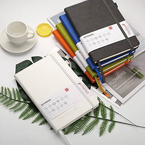 Lined Journal Notebooks with Pen Loop, Hardcover Notebook Journal for Work, 100Gsm Premium Thick Paper with Inner Pocket, Medium 5.7"x8.4", （White, Ruled） - color: White, size: 1 Pack