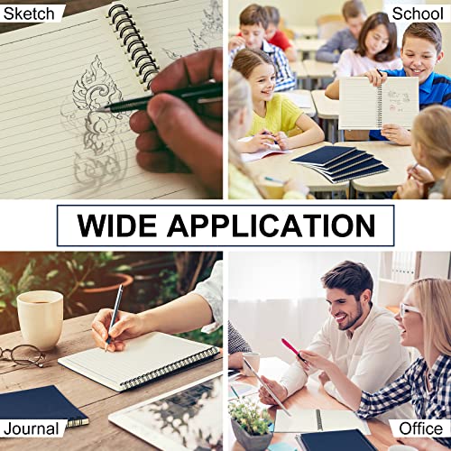 Yahenda 54 Pcs Spiral Notebooks, 1 Subject, Wide Ruled, Deep Blue - color: Deep Blue