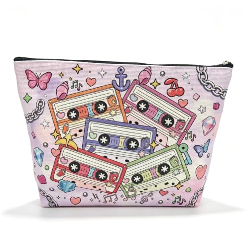 Korean Singer Group Makeup Bag, Cat Eyes Kpop Music Inspired Cosmetic Bags, Purse Gift for K-Pop Lovers (Style-01) - color: Style-01
