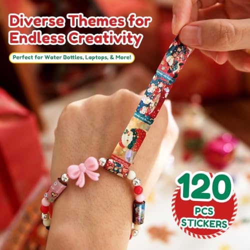 PET Tape Stickers for Junk Journal – Washi PET Tape Set (Sticker roll Bracelet) - style: Sticker roll Bracelet