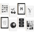 CNhoqc Black Bow Spiral Notebook, 8 Pcs A5 Aesthetics Watercolor Coquette - color: 8-Pcs Black Bow