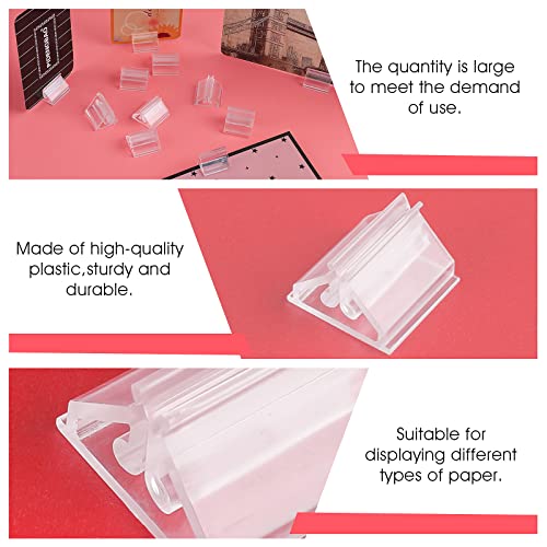 Abeillo 24PCS Plastis Card Stands Clear Game Card Stands Display, Game Piece Holders Picture Stands for Cards, Photos,Memos,Pictures Display