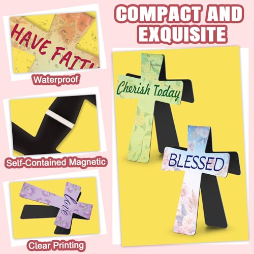 Magnetic Bookmarks, Tumwisk 24PCS Magnetic Bible Cross Bookmarks - color: Cross