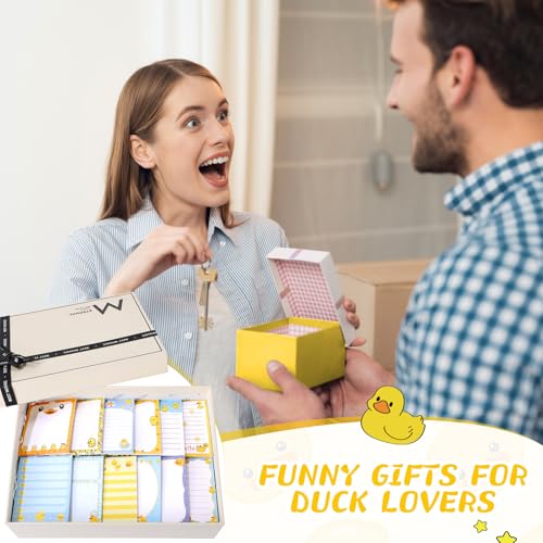 Chiisong 12 Pcs Duck Lovers Sticky Notes Yellow Ducks Self Stick Note Pad - style: Duck