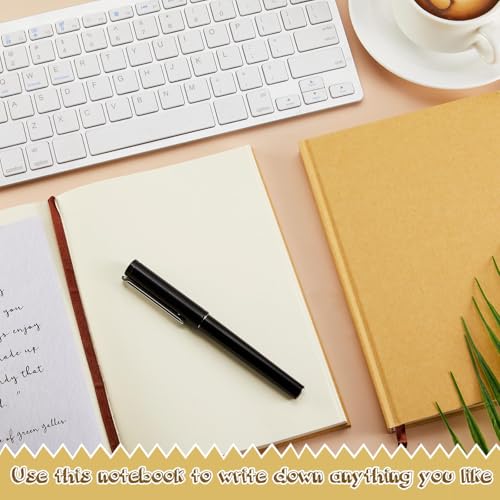 Henoyso 12 Pcs A5 Blank Notebook Journal Hardcover Sketchbook, 8.3 x 5.7 in - color: Brown, size: 8.3x5.7 Inch