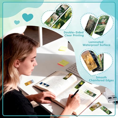96PCS Magnetic Bookmarks Bulk Magnet Bookmarks Book Lovers Gifts - style: Animals