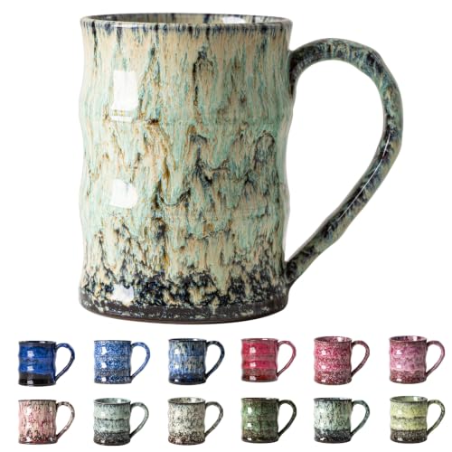 Celadon Rain Ceramic Mug, 22oz Reactive Glaze Mug, Housewarming Gift - color: 22oz - Celadon Rain · RENEW