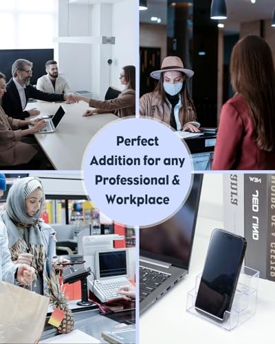 Uniclife 2 Pack Acrylic Business Card Holder for Desk, 180 Card Capacity - color: 3 Slot, size: 2 Pack