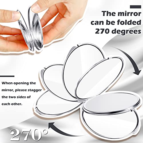 Yalikop 8 Pcs Compact Mirror Bulk, Mini Pocket Mirrors, Silver - color: Silver