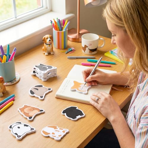 Yinder 24 Pads Dog Sticky Notes Cute Kawaii Dog Butt Memo Self Adhesive - color: Multicolor, size: Dog Butt