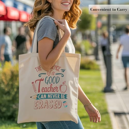 Aesthetic Canvas Tote Bag, Cute Reusable Bags for Women with Inner Pocket - color: Pink