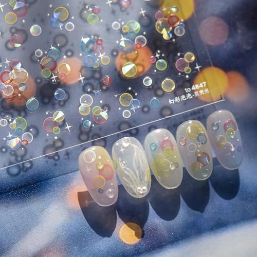 5D Embossed Under The Sea Stickers for Nail Art, Jelly Fish Style - style: to4847