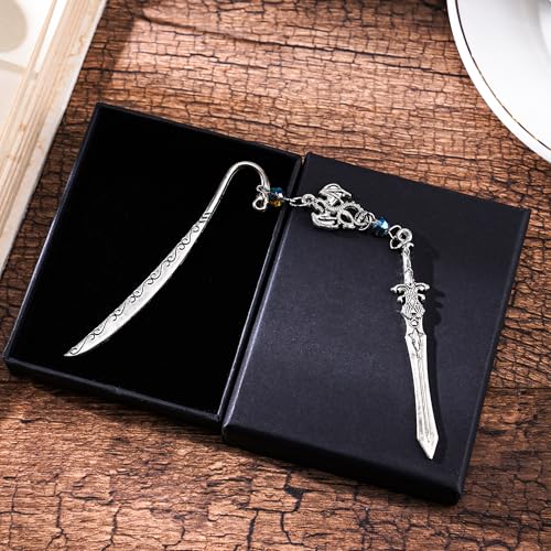 Fantasy Fourth Wing Bookmark - Cool Fourth Wing Book Mark Tassel Chain Pendant Metal Inspirational Ancient Silver Bookmarks Reader Men Boy Valentines Gift Students Teachers School Supplies