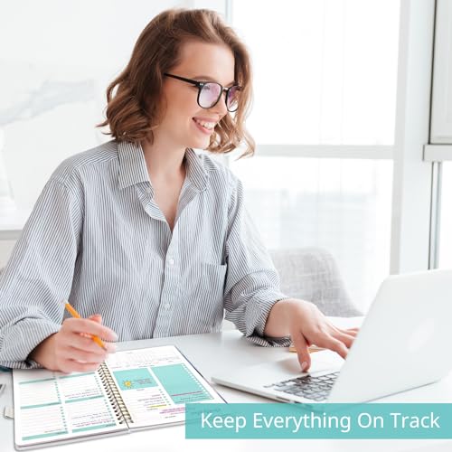 Taja Undated Weekly Planner, To Do List Notebook with Habit Tracker, A5 - color: k.Distant Peaks