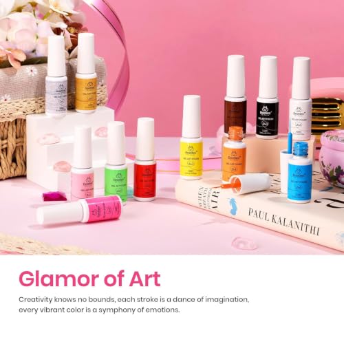 Beetles Gel Liner Nail Polish Set- 12 Colors 2 IN 1 Gel Nail Polish - color: D - Multicolor-12-1