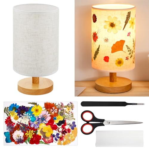 Hortsun Pressed Flower Vintage Table Lamp,DIY Style - color: DIY Style