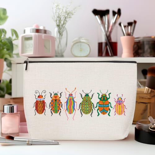 Insect Makeup Bag Travel Organizer Pouch Beetle Bug lover Cosmetic Bags - color: Multicolor 1609
