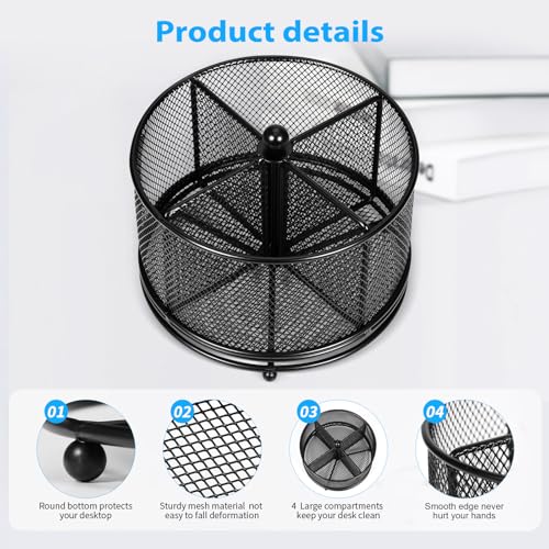 Rotating Pencil Holder for desk,Desk Pen Organizer - color: Circular