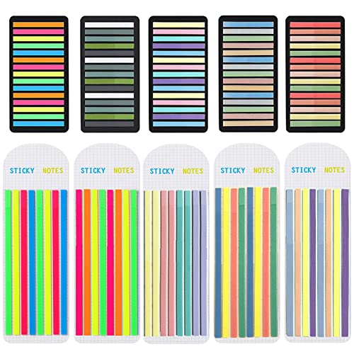 Potanro Sticky Tabs 2300 Pcs Translucent 10 Sheets Highlighter Book Tape - style: Sticky note B