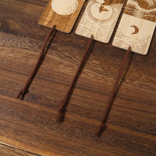 Bookmarks for Adults Men,Bamboo Natural Book Marks, Desert Mountain Sea Book Marks for Reading (Venture) - color: Venture