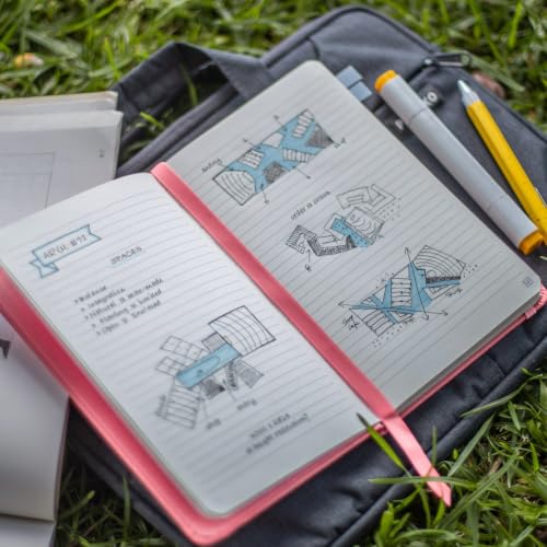 Leather Notebook, Writing Journal, Quartz Pink - color: Quartz Pink, size: Large