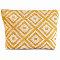 STARDW Parallel Checkered Makeup Bag Travel Cosmetic Pouch for Women - color: Embroidery Yellow