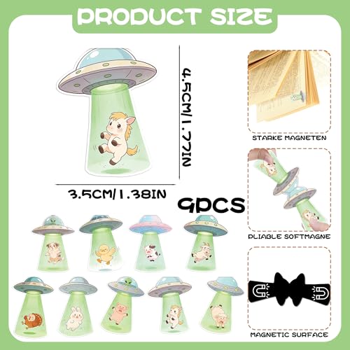 Cute Magnetic Bookmarks Gift - 9pcs Funny Dog Duck Animals Bookmark - style: Farm Animals