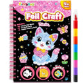 FUNNYB&G Foil Art Craft Kit for Kids, Sparkly Birthday Gift Toy for Girls - style: Little Cat