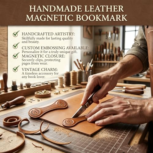 Leather Magnetic Bookmarks, 3D Embossed Alphabet Initial Letter Bookmark, Cute Page Markers for Books, Journals, Planners, Bible, Small Reading Gifts for Women Men, Teachers, Students (Green M) - color: 1pcs Green, size: M
