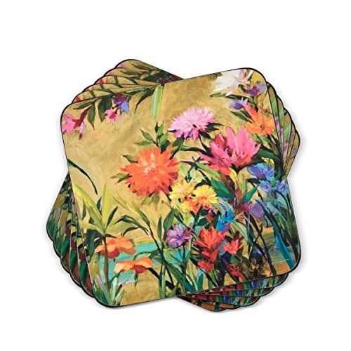 Pimpernel Coasters One Size Multicolor - size: 4" x 4" Square, style: Martha's Choice