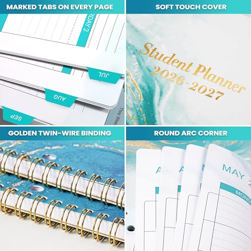 Student Planner 2026-2027, Jul 2026 to Jun 2027, School Planner Calendar - style: School Planner 2025-2026
