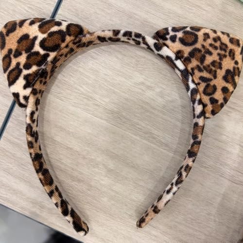 Cheetah Leopard Ears Headband Wild Jungle Animal Headwear - color: Gradient Cheetah