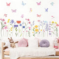 Flower Wall Decals, 8 Sheets 60 Pcs - color: Flower Butterfly
