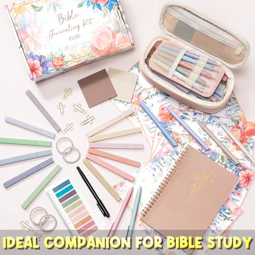 Bible Study Supplies Journaling Annotation Kit, Christian Gifts for Women - color: Purple Butterfly
