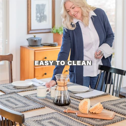 Homespice Flint Hill Jute Braided Placemats, Rect 13x19 Set of 4 - color: Flint Hill