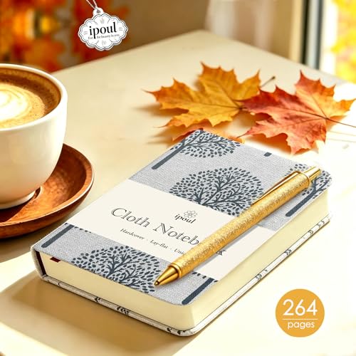A6 Notebook, Linen Journal, Pocket Notebook, 4x6, Hardcover, Lay Flat, Thick, Small, Lined Notebook & Unlined Sketchbook, The Tree of Life, Beige - color: A6-Tree Beige