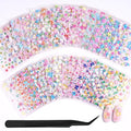 Beetles Nail Art Stickers 30 Sheets 3D Flower Nail Stickers Color Heart - color: G-Multicolor-30
