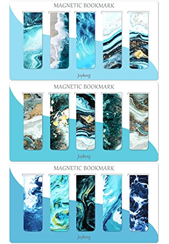 30 Pieces Bookmarks, Magnetic Bookmarks for Women, Men, Book Lovers, Page Markers for Students Teachers Reading (Multi Ocean) - color: Multi Ocean, size: 30 Pieces