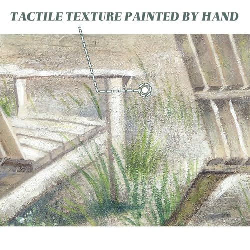 arttitue Beach Wall Art Canvas Picture: Coastal Chair Seascape Painting Decor Ocean Sea Scene Print Landscape Seaside Artwork for Living Room Bedroom Office 36 x 24 Inch - color: Beach Chair, size: 36"L x 24"W